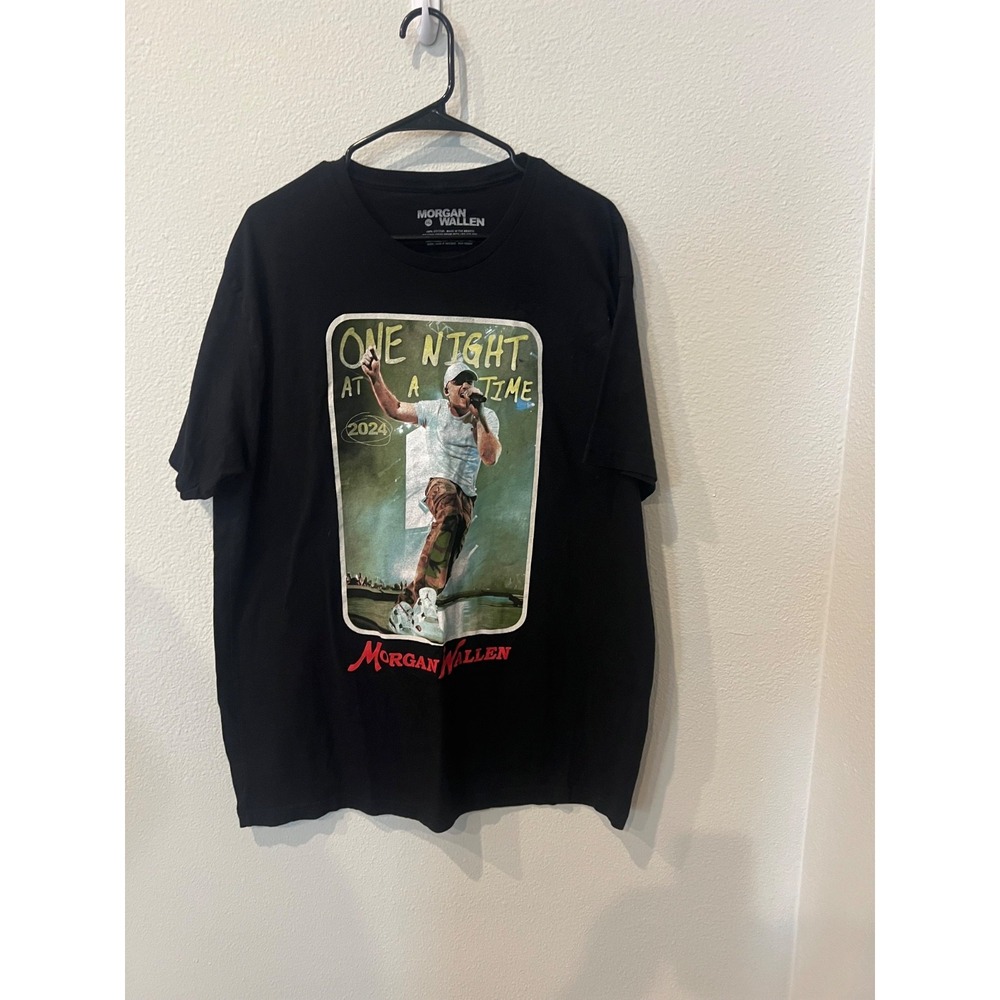 Morgan Wallen "One Night At A Time" 2024 Tour, Black T-Shirt, Double Sided 2XL